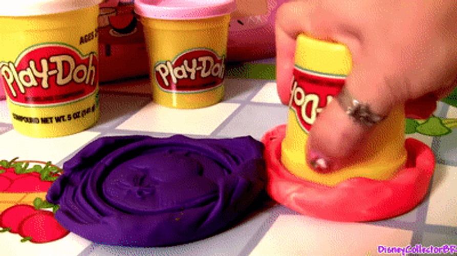 Carved Peppa Pig Play-Doh GIF