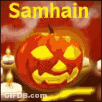 Carved Pumpkin With Samhain GIF