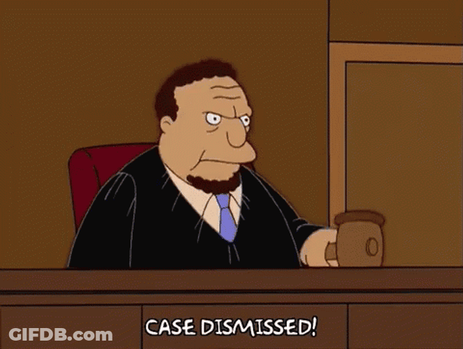Case Dismissed Hitting Gavel GIF