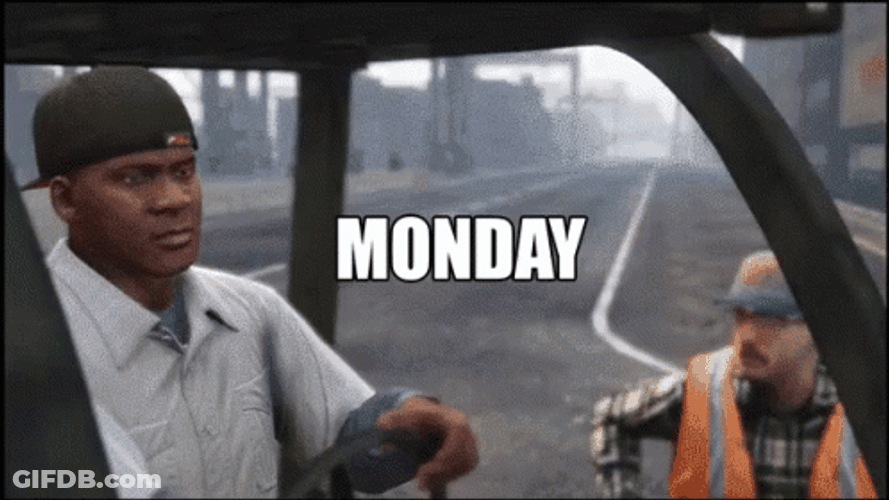 Case Of The Mondays Blank Stare Meme GIF