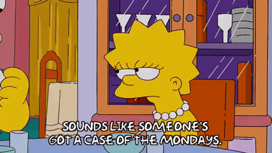 Case Of The Mondays Homer Simpson GIF