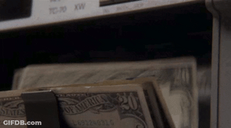 Cash Money Automatic Count Machine GIF