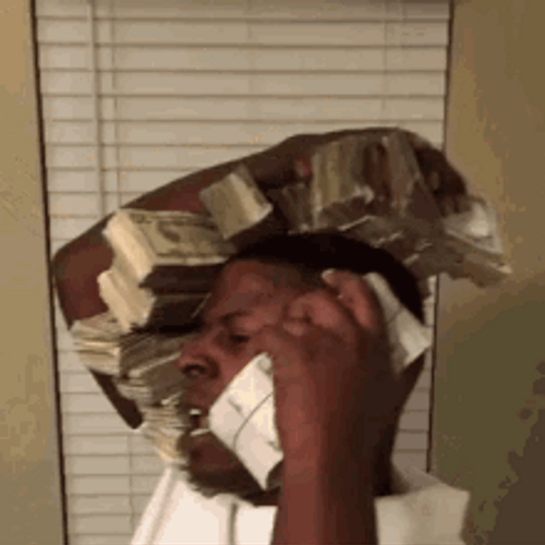 Cash Stacks Fake Call Money Money Money GIF