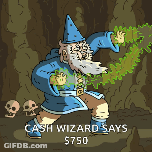 Cash Wizard Saying $750 GIF