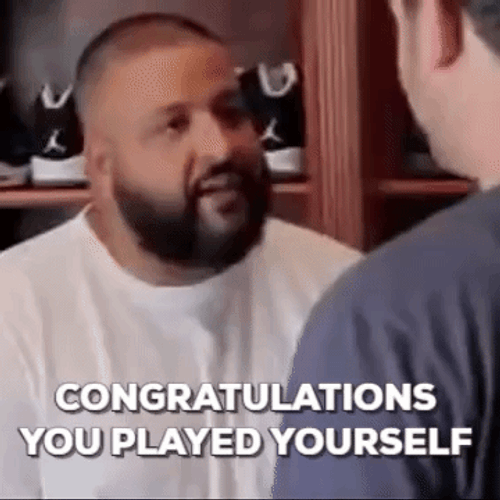 Cashier Saying Congratulations You Played Yourself GIF