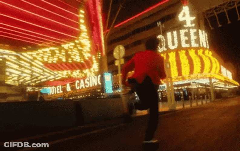 Casino Player Takes Off Running GIF