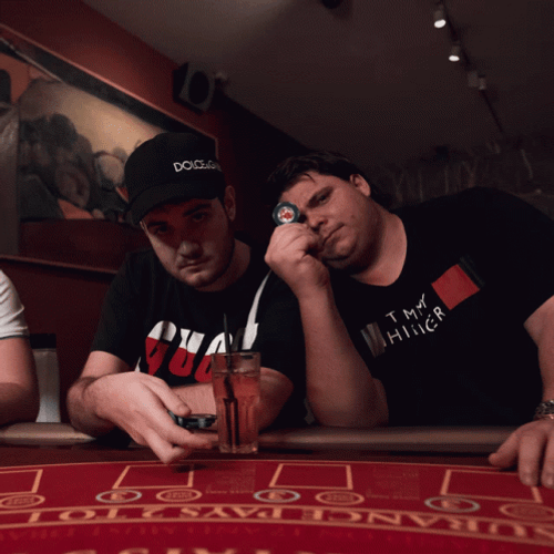 Casino Players Toss Their Poker Chips GIF