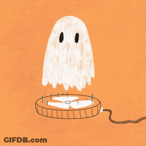 Casper Ghost Above Electric Fan GIF