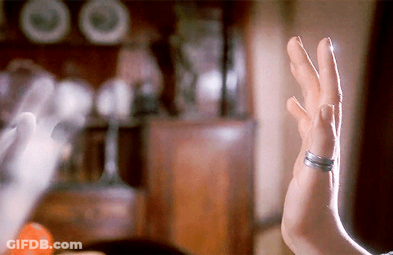 Casper Ghost And Kat's Hand Meets Together GIF