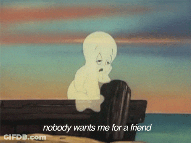 Casper Ghost Nobody Wants Me For Friend GIF