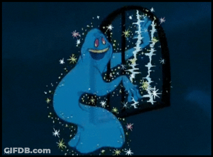 Casper Ghost Plays Electric Harp GIF