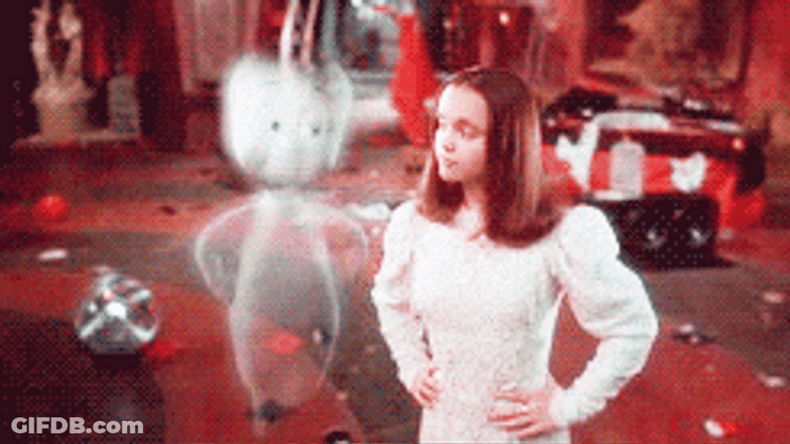 Casper Ghost Talking To Kat Laughing GIF