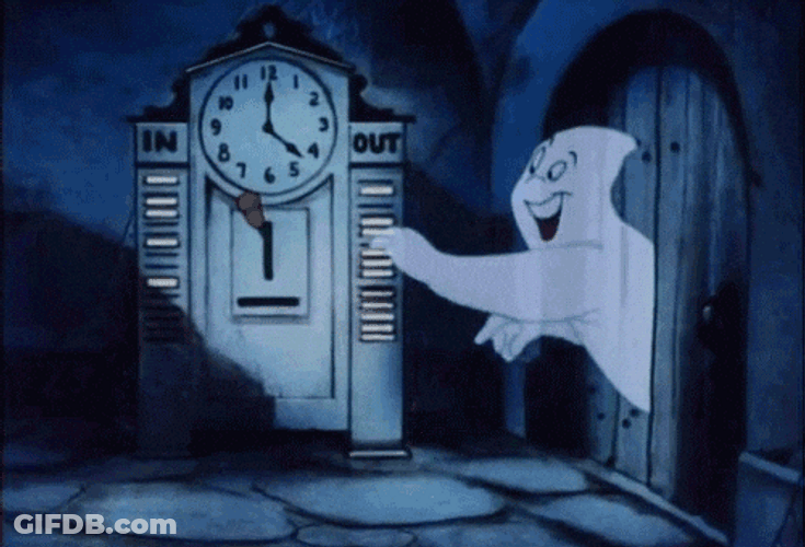 Casper Ghost Time Out And Gets Out GIF