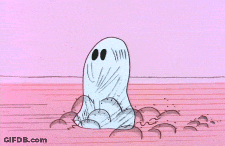Casper Ghost Walking On Deserted Place GIF