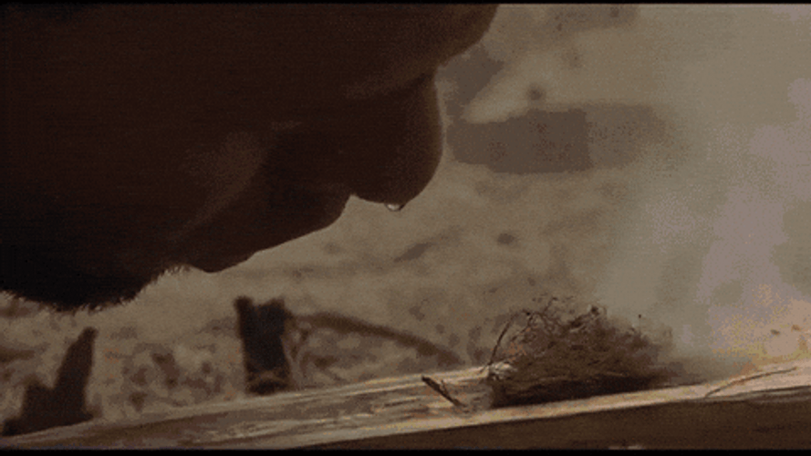 Cast Away Tom Hanks Creates Fire GIF