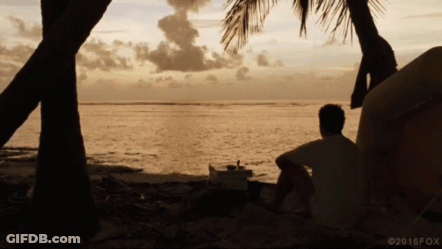 Cast Away Tom Hanks Staring At The Ocean GIF