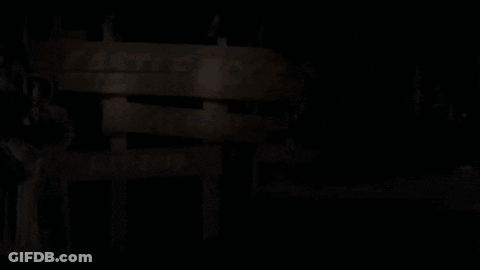 Castle Rock Sign In Black And White GIF