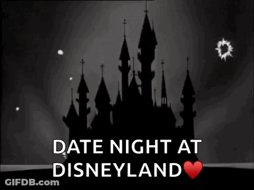 Castle With Date Night At Disneyland GIF