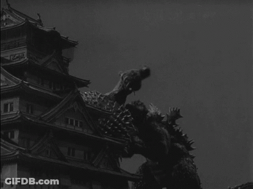 Castle With Monster On Top GIF