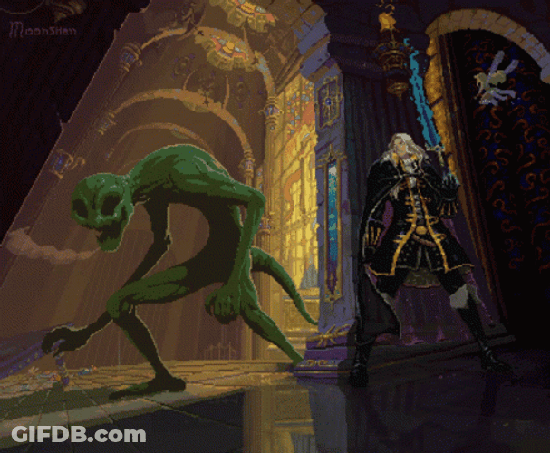 Castlevania Alucard Hiding Monster GIF