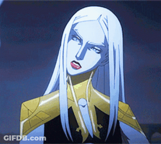 Castlevania Carmilla Hair Flip GIF