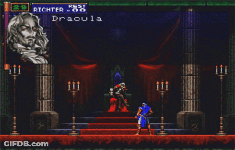 Castlevania Dracula Conversation Game GIF