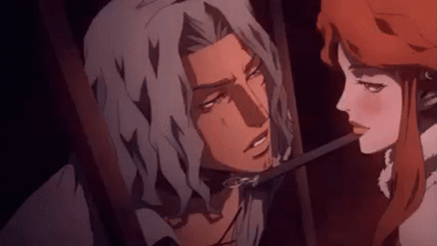 Castlevania Hector And Lenore Kiss GIF