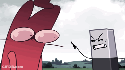 Cat And Block Face Saying AE GIF