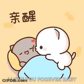 Cat And Dog Lying On Bed GIF