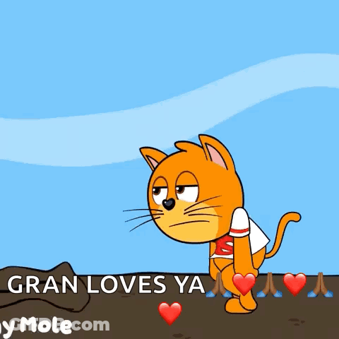 Cat And Mole Gran Loves Ya Monday Mole GIF