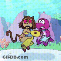 Cat And Monkey Fighting GIF