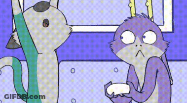 Cat And Monkey Looking At Something GIF