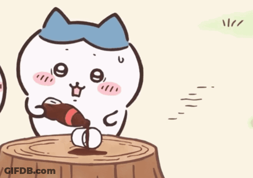 Cat And Rabbit Playing With Bottle GIF