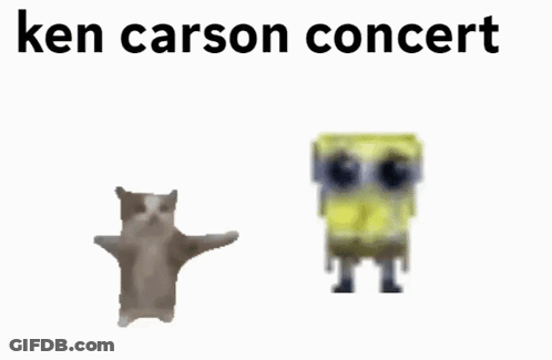 Cat And Spongebob At Ken Carson Concert GIF