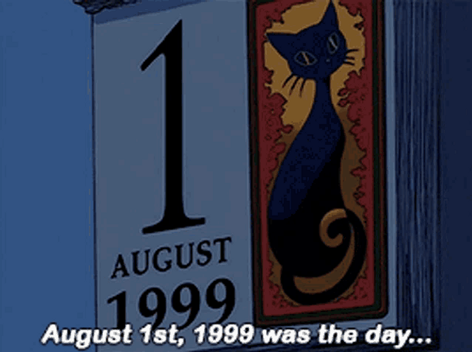 Cat August Calendar GIF