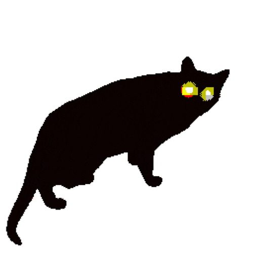 Cat Black Cat Srodan Anonimlesmek Animation Cat Art Art Meow GIF