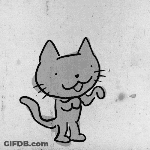 Cat Breakdancing Cute Drawing GIF