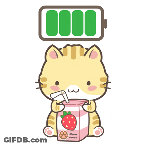 Cat Charge Itself With Strawberry Juice GIF