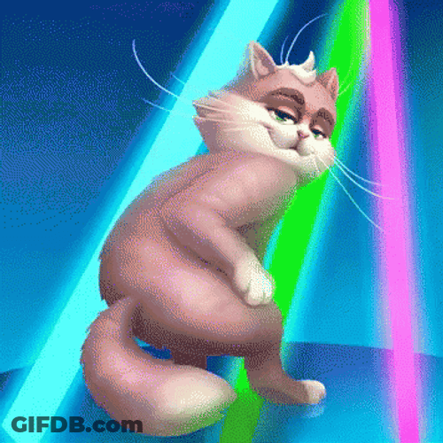 Cat Dancing Wink Party Homescapes And Austin’s Pet GIF