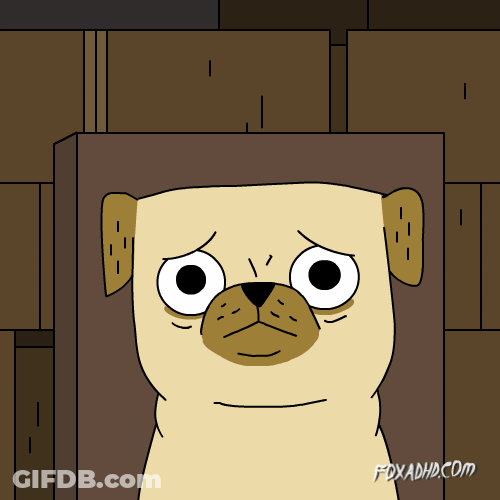 Cat Dog Stunned With Gun GIF