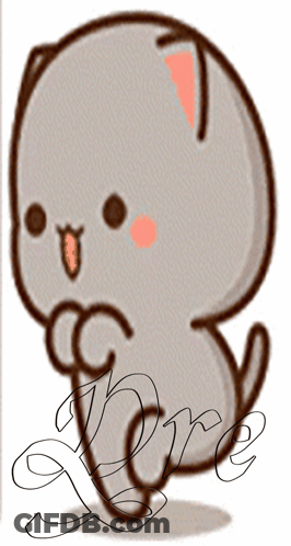 Cat Drawing Saying Love GIF