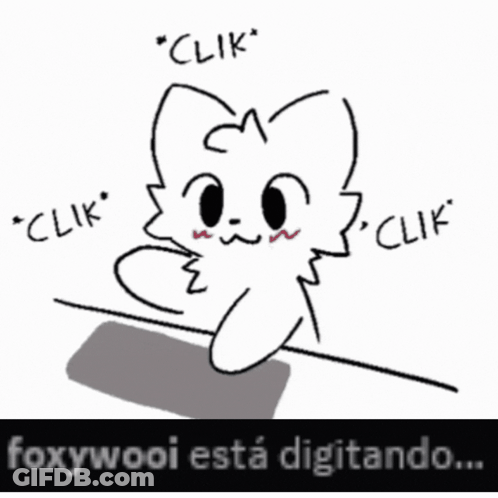 Cat Drawing With Click Text GIF