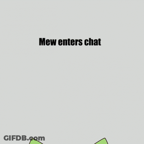 Cat Drawing With Mew Enters Chat GIF