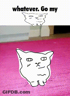 Cat Drawing With Whatever Go My GIF
