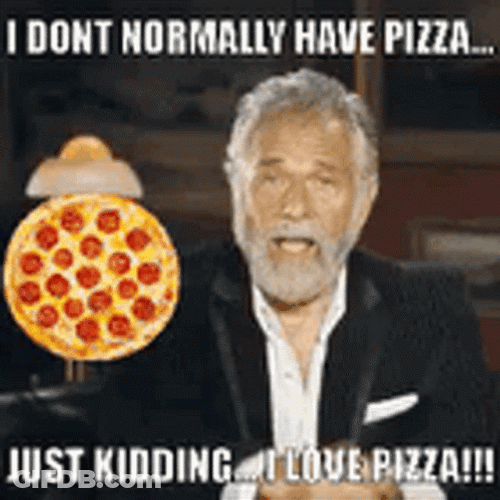 Cat Eating Pizza Time GIF