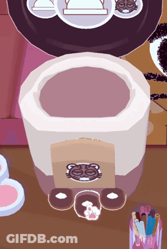 Cat Face Coffee Cup GIF