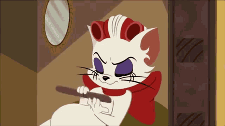 Cat Filing Nails Angry Misty Tom And Jerry GIF