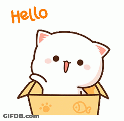 Cat From Box Wave Hello To Me GIF