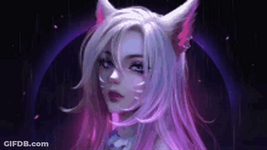 Cat Girl In Rain Wallpaper GIF