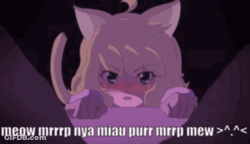 Cat Girl Meow Mrrrp Nya Miau Purr Mrrp Mew GIF